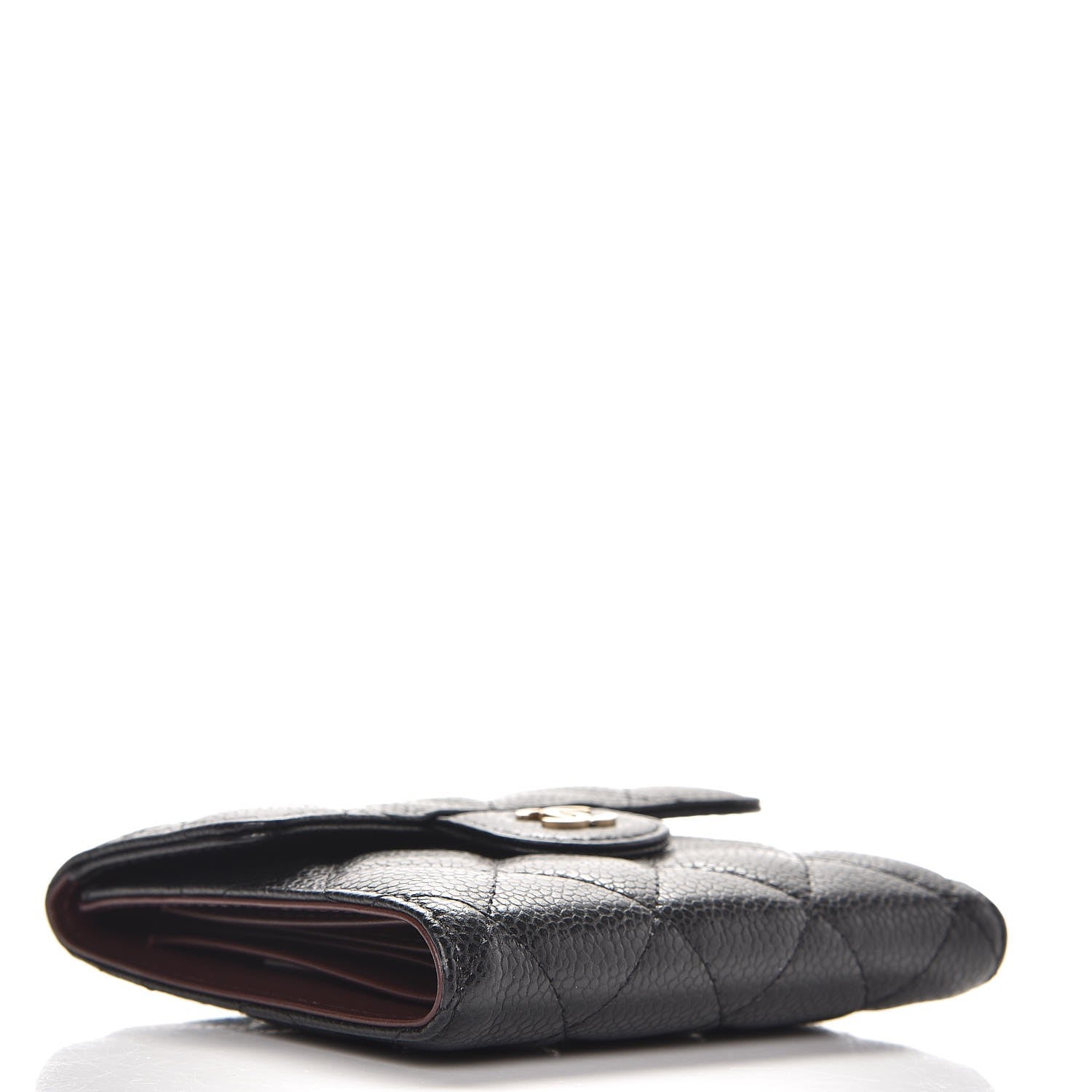 Chanel Caviar Quilted Compact Flap Wallet Black 4 of 8