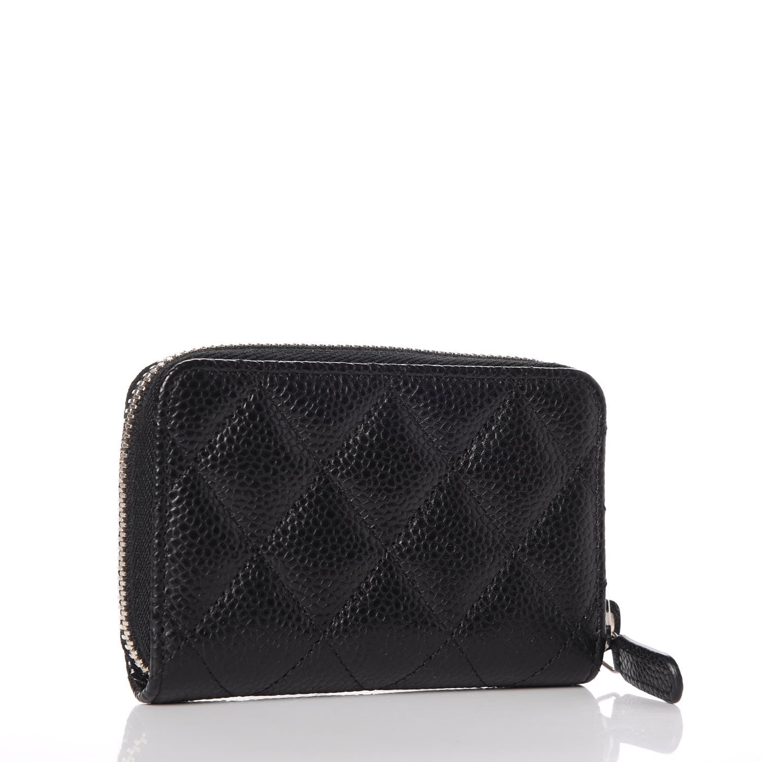 Chanel Caviar Quilted Zip Coin Purse Black 3 of 8