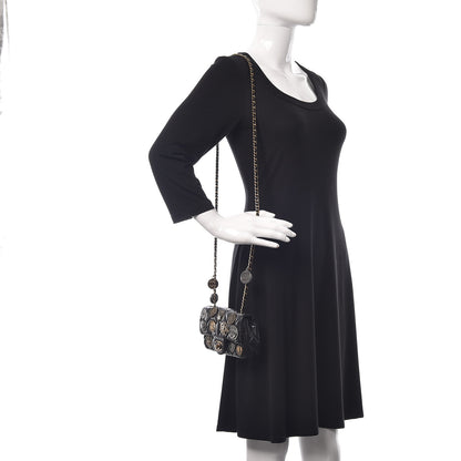Chanel Aged Calfskin Quilted Extra Mini Medallion Flap Black 2 of 10