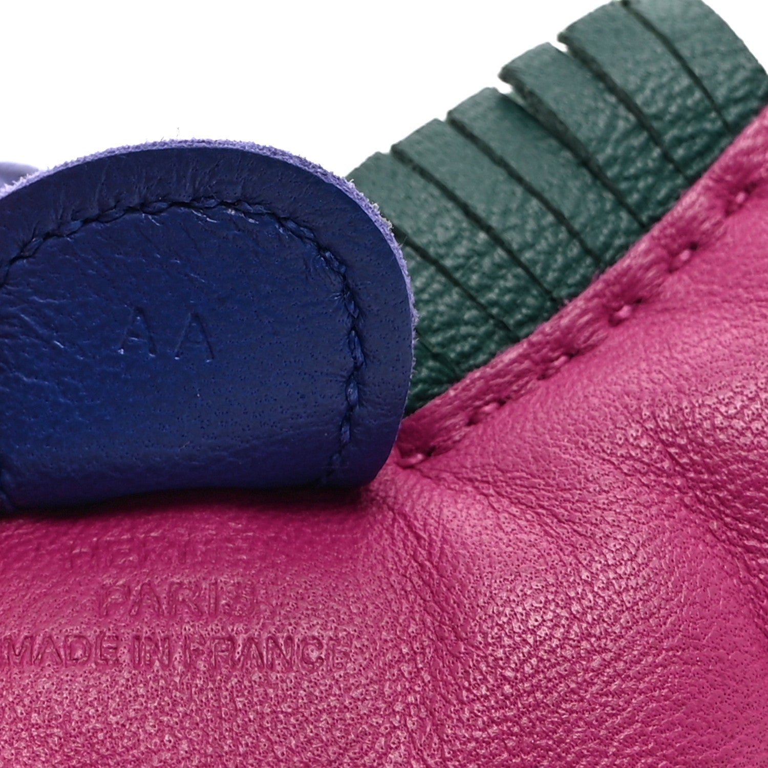 Hermes Milo Lambskin Grigri Rodeo Horse Bag Charm PM Rose Pourpre Bleu Electrique Malachite 3 of 3
