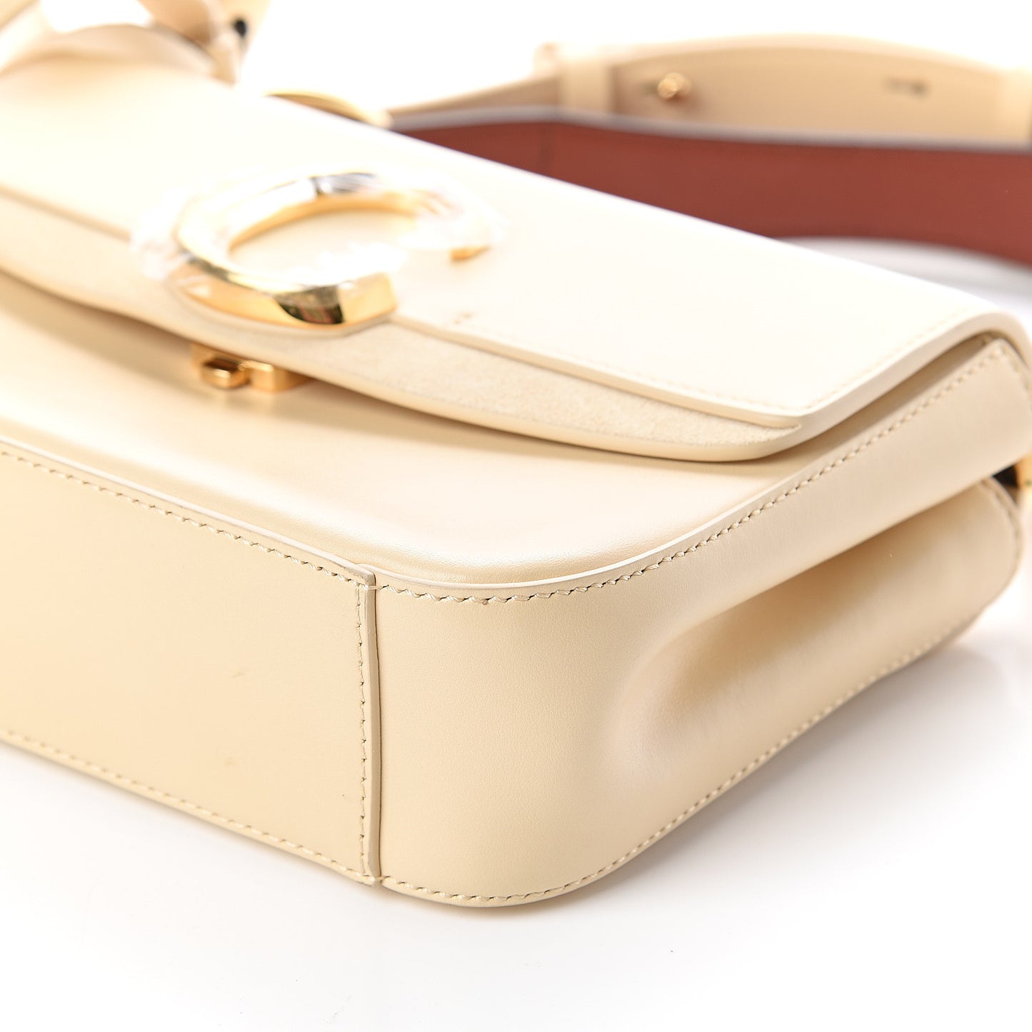 Calfskin Small C Double Carry Blondie Beige