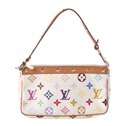 Louis Vuitton Monogram Multicolor Pochette Accessories White 1 of 11