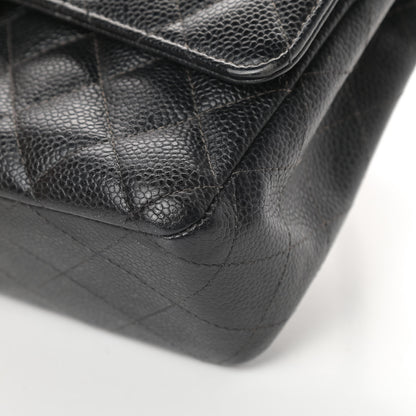 Chanel Caviar Quilted Medium Double Flap Black 10 of 18