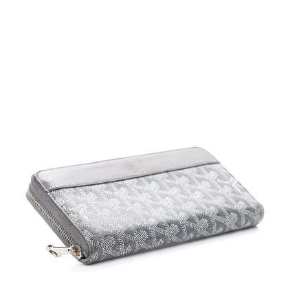Goyard Goyardine Matignon Zip Around GM Wallet Grey 3 of 5