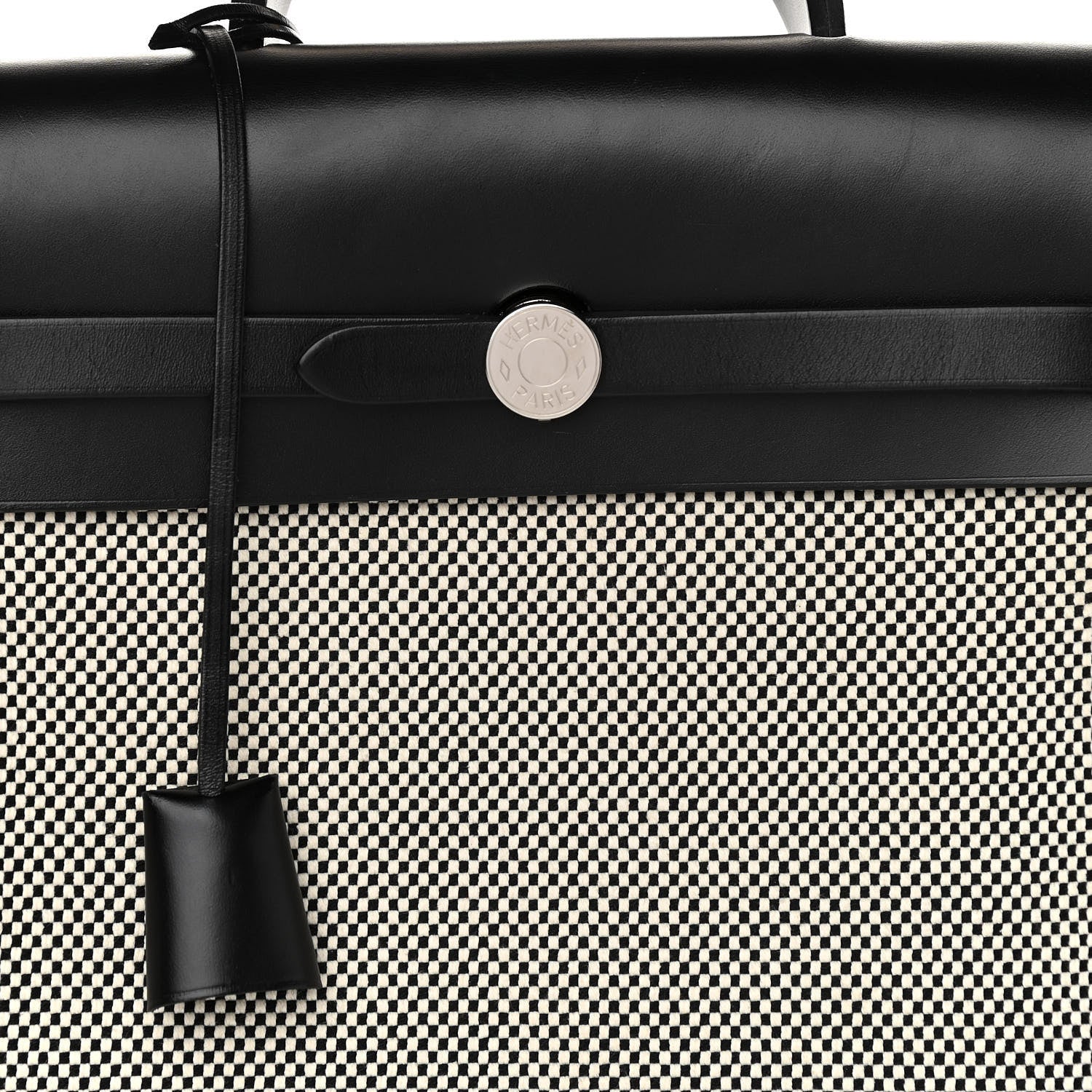 Hermes Criss Viking Vache Hunter Herbag a Dos Zip Retourne Backpack Ecru Black 8 of 11