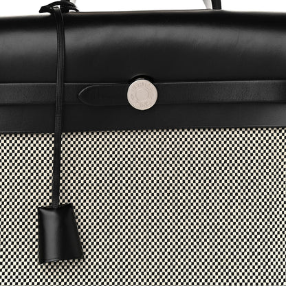 Hermes Criss Viking Vache Hunter Herbag a Dos Zip Retourne Backpack Ecru Black 8 of 11