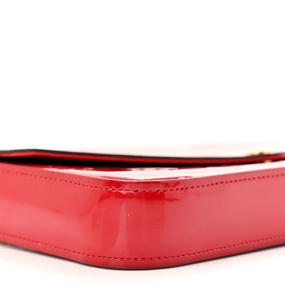 Louis Vuitton Vernis Felicie Pochette Chain Wallet Cherry 10 of 13