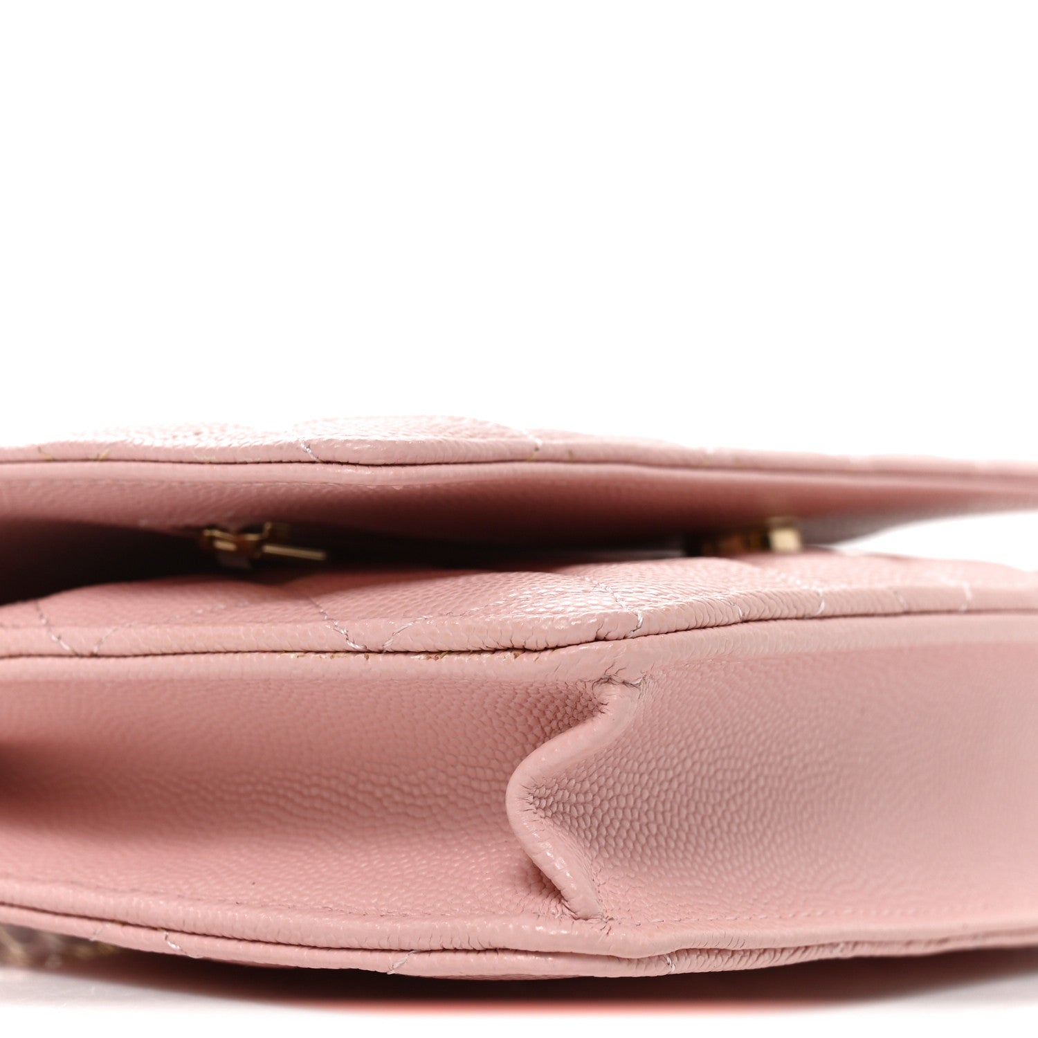Chanel Caviar Quilted Wallet on Chain WOC Light Pink 9 of 10