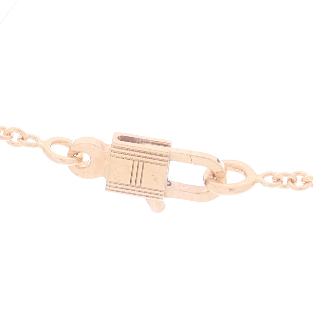 Hermes 18K Rose Gold Diamond Amulettes Cadenas Pendant Necklace 4 of 6