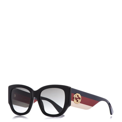 Gucci Acetate Web Oversized Frame Rectangle Sunglasses GG0276S Black 1 of 7