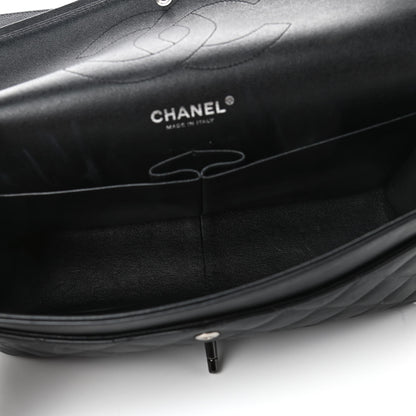 Chanel Crumpled Calfskin Quilted Jumbo Double Flap So Black 4 of 5