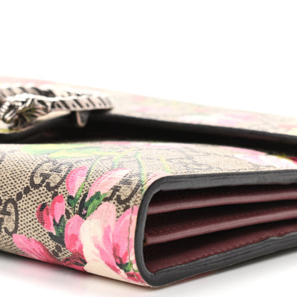 Gucci GG Supreme Monogram Blooms Mini Dionysus Chain Wallet Beige Multicolor Dry Rose 10 of 11