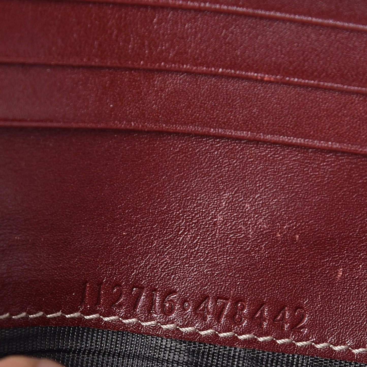 Guccissima Metal Bar French Flap Wallet Dark Red