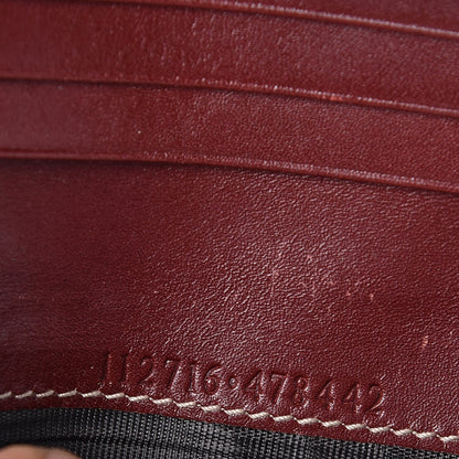 Gucci Guccissima Metal Bar French Flap Wallet Dark Red 7 of 8