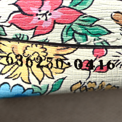 Gucci X LIBERTY OF LONDON Textured Calfskin Floral Fawn Print Mini Horsebit 1955 Crossbody Bag Multicolor Ivory 7 of 10
