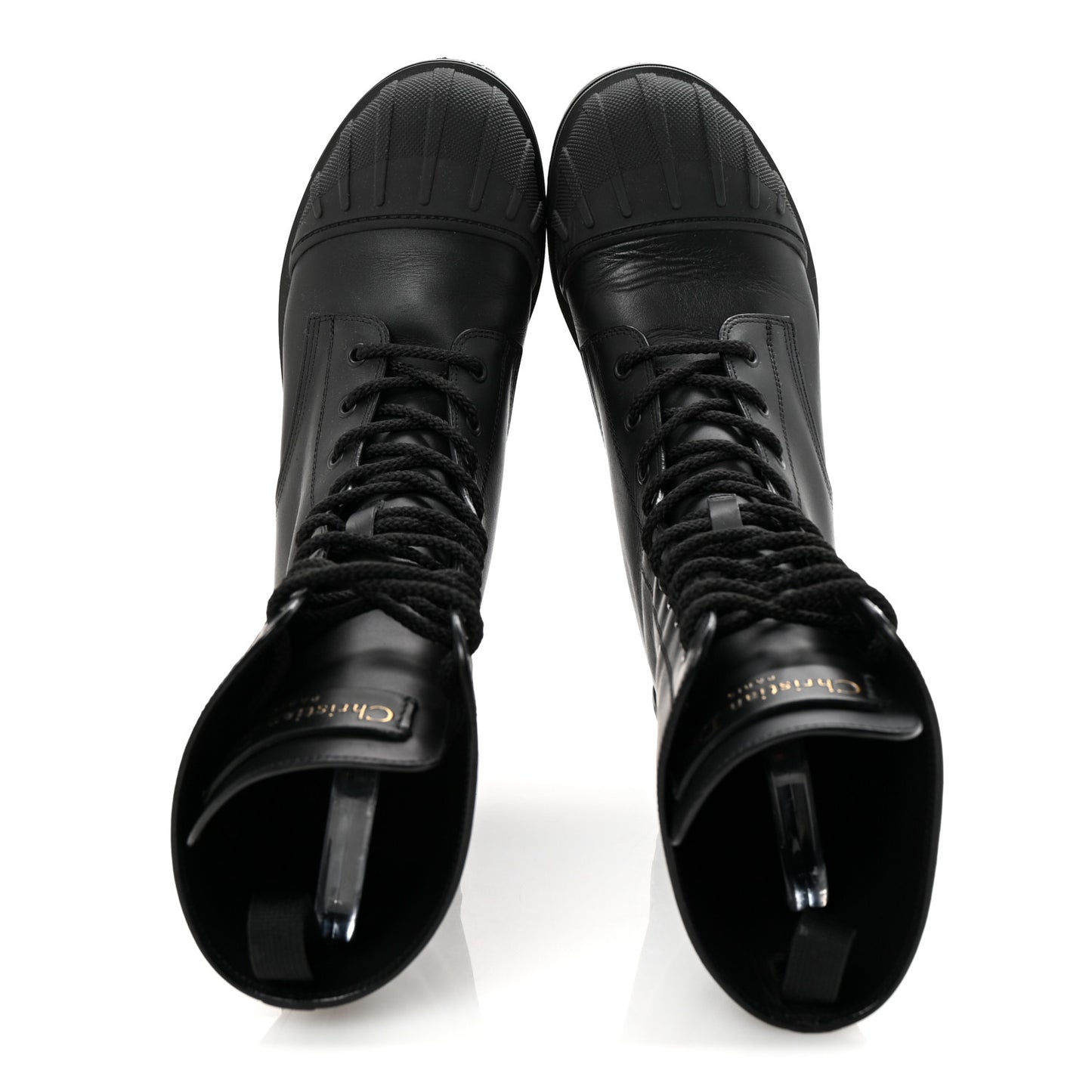 Calfskin Rubber DiorIron Boots 40 Black