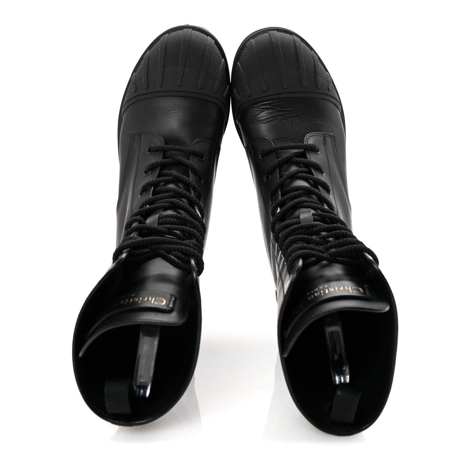 Christian Dior Calfskin Rubber DiorIron Boots 40 Black 2 of 9