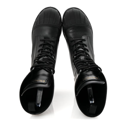 Christian Dior Calfskin Rubber DiorIron Boots 40 Black 2 of 9