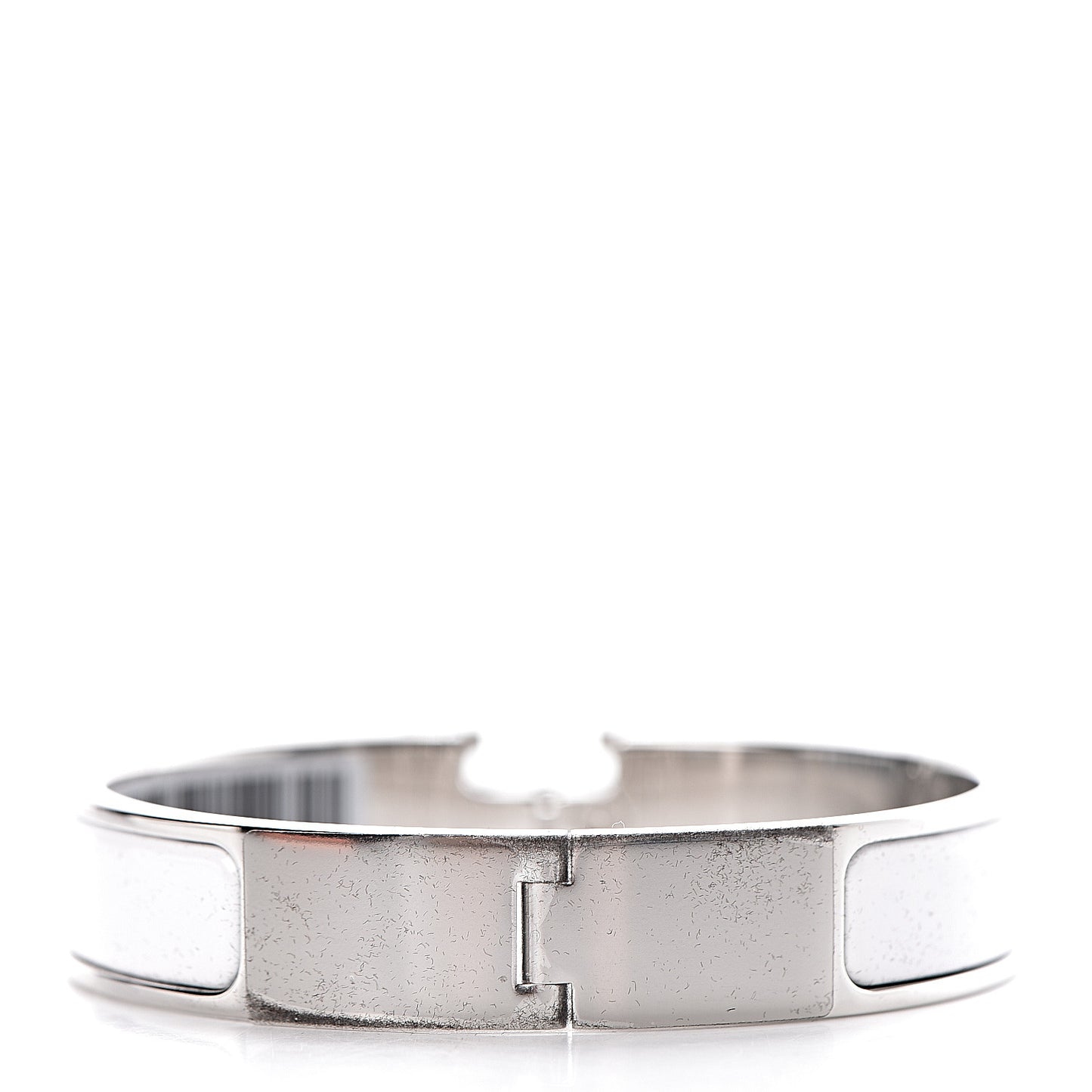 Enamel Narrow Clic Clac H Bracelet PM White