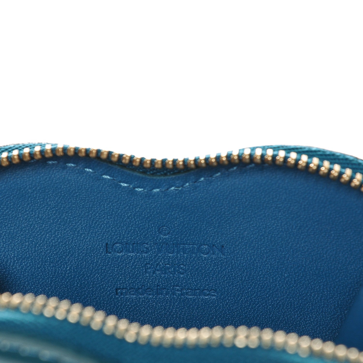 Louis Vuitton Vernis Heart Coin Purse Blue Galactic 6 of 6