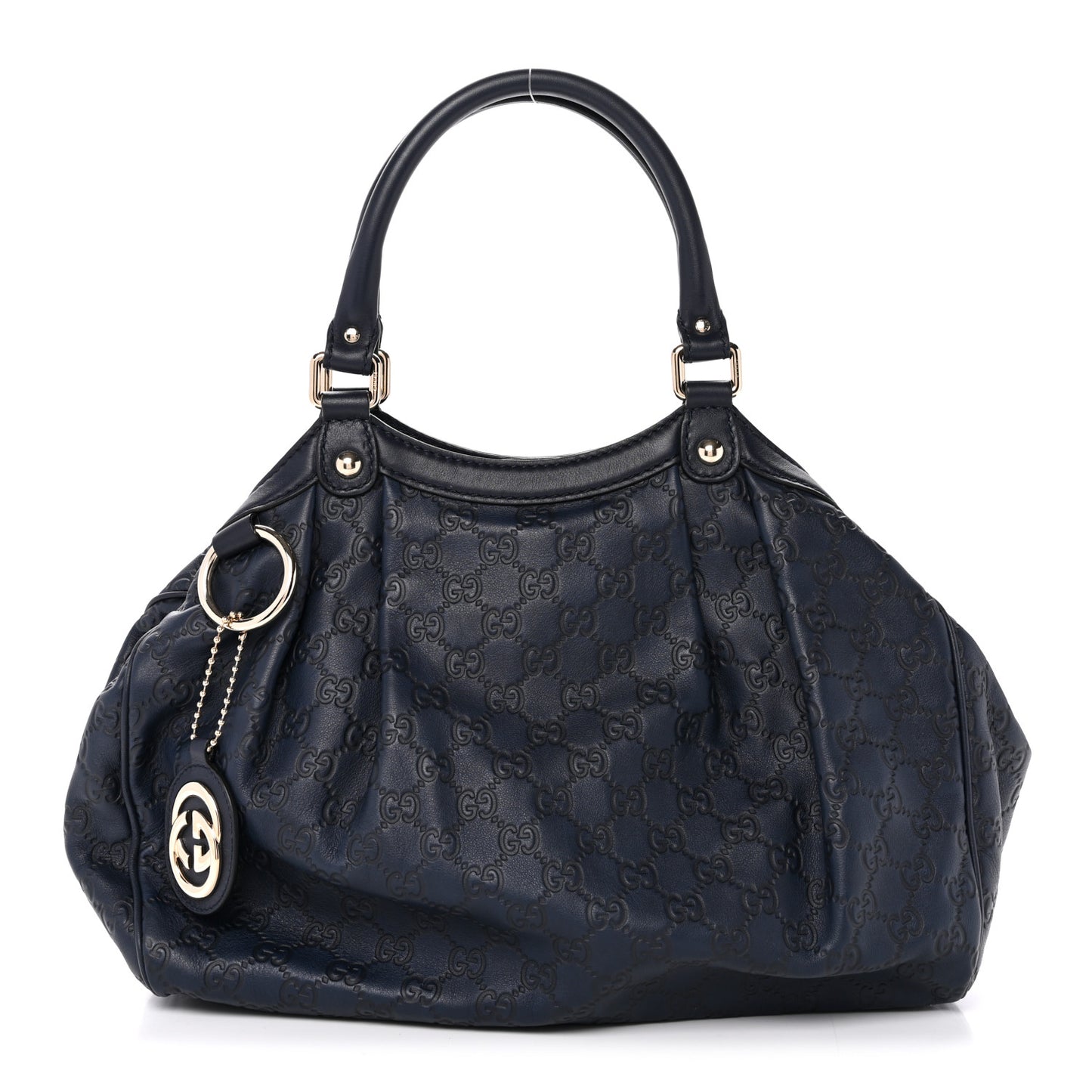 Guccissima Medium Sukey Tote Navy