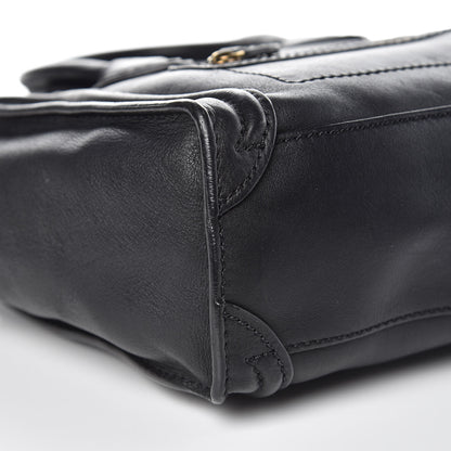 Celine Smooth Calfskin Nano Luggage Black 9 of 12