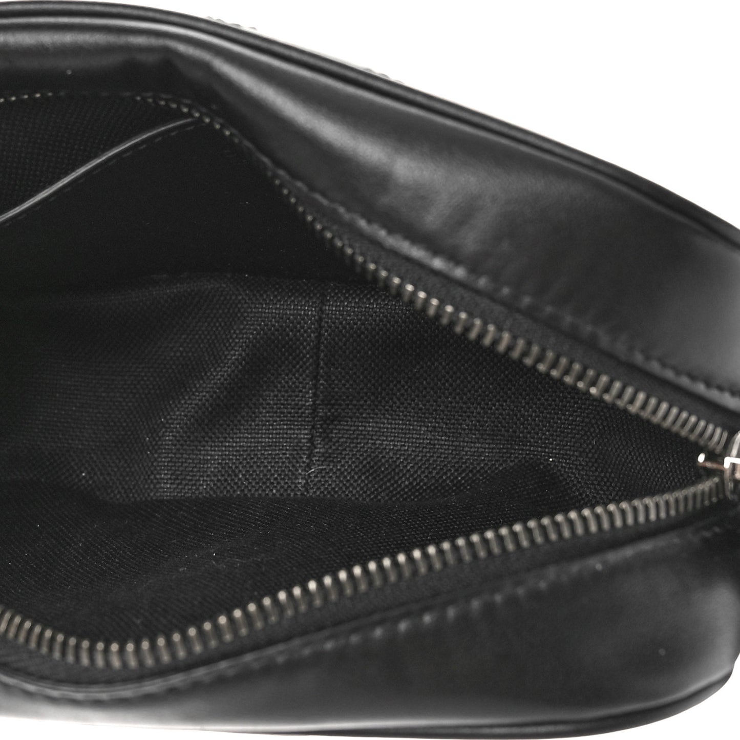 Calfskin Matelasse Monochrome Mini GG Marmont Chain Shoulder Bag Black
