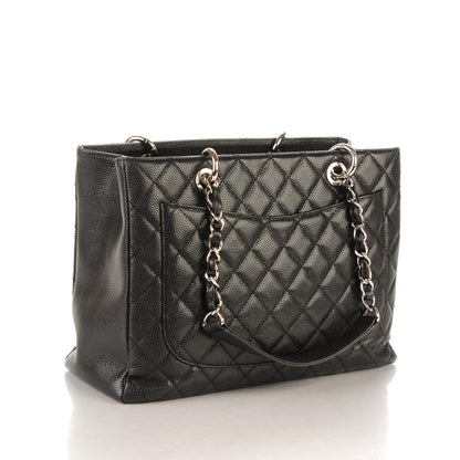 Chanel Caviar Quilted Grand Shopping Tote GST Black 3 of 7