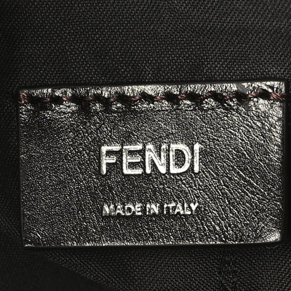 Fendi Glazed Fabric Vitello Cover FF 1974 Diagonal Bi-Color Vertical Tote Tobacco Moro Sand Black 6 of 9