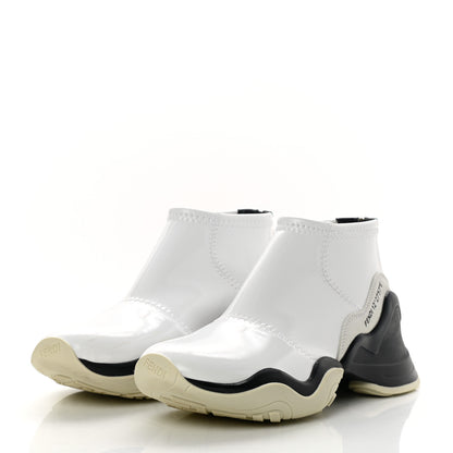 Fendi Vernice High-Tech Womens FFluid Zip Up Sneakers 36 White Black 3 of 15