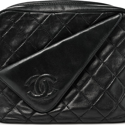 Chanel Lambskin Quilted CC Tassel Camera Case Black 9 of 14