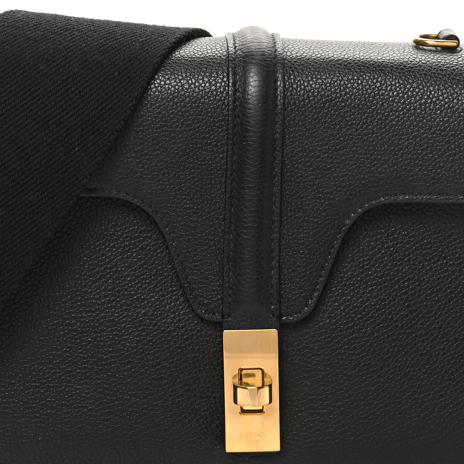 Celine Grained Calfskin Teen Soft 16 Shoulder Bag Black 7 of 9