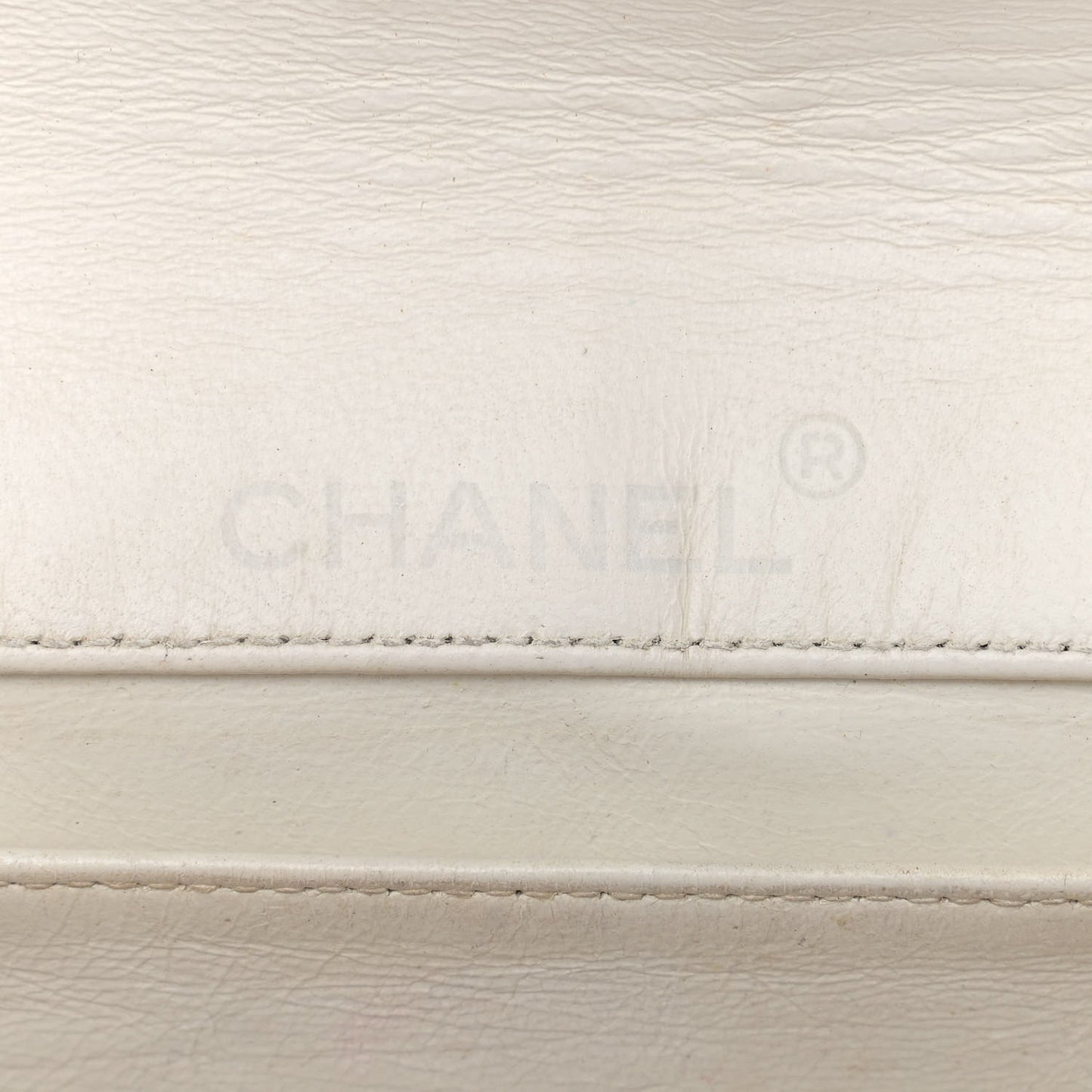 Lambskin Quilted Single Flap White