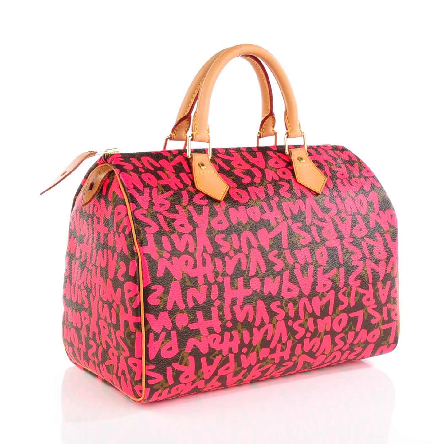 Monogram Graffiti Speedy 30 Fuchsia