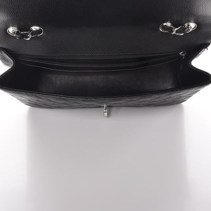 Chanel Caviar Quilted Jumbo Single Flap Black 5 of 11