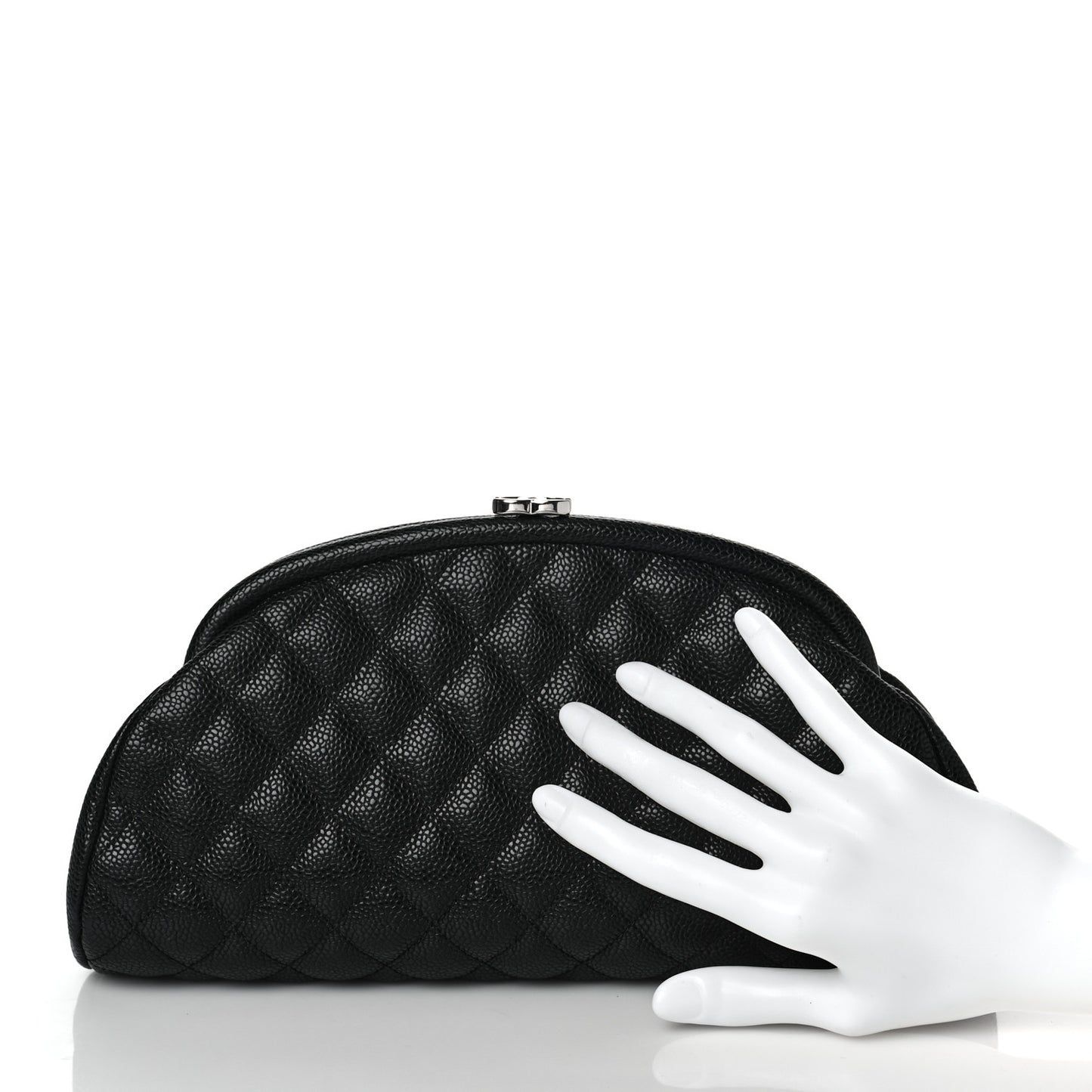 Caviar Quilted Timeless Clutch Black