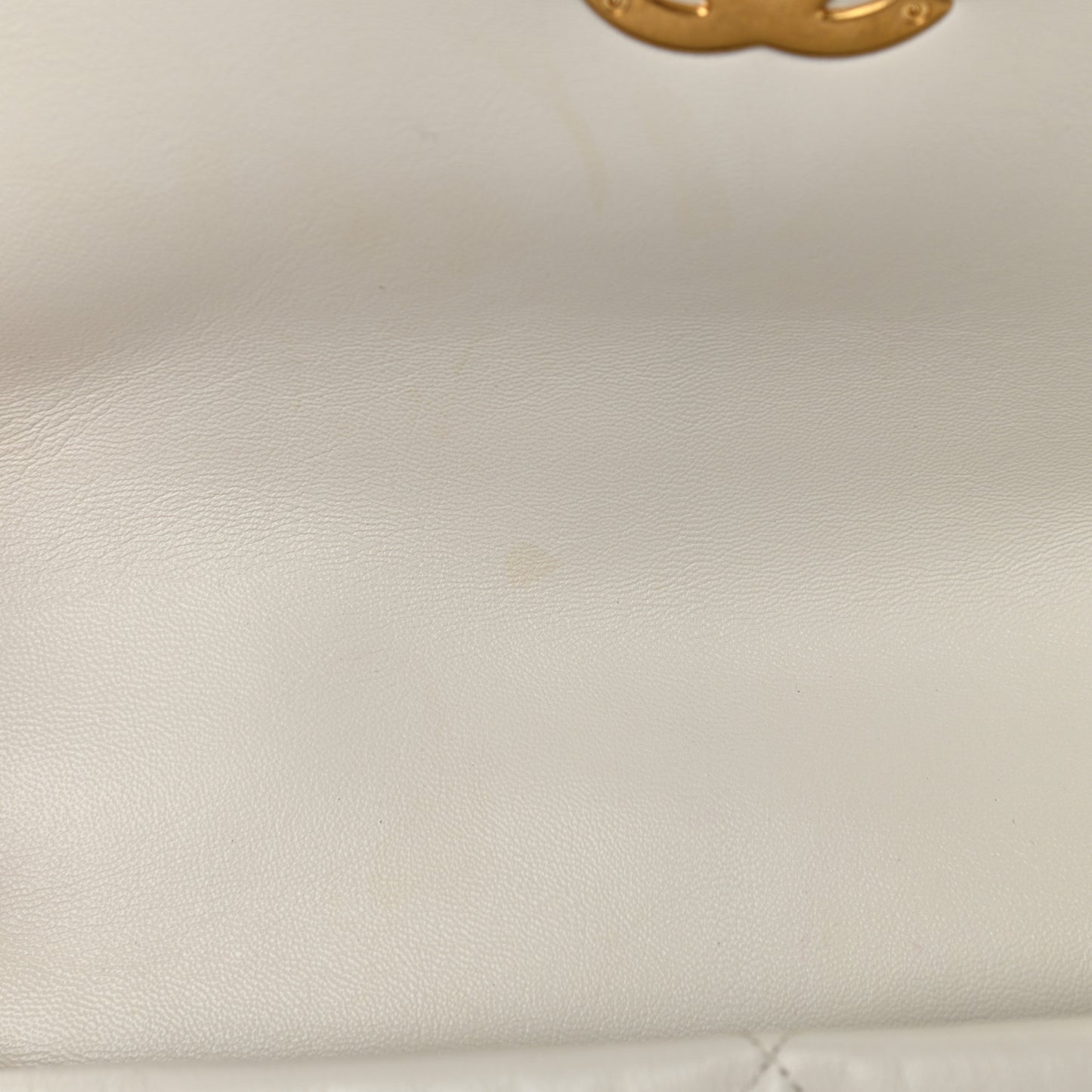 Goatskin Quilted Large Chanel 19 Flap White