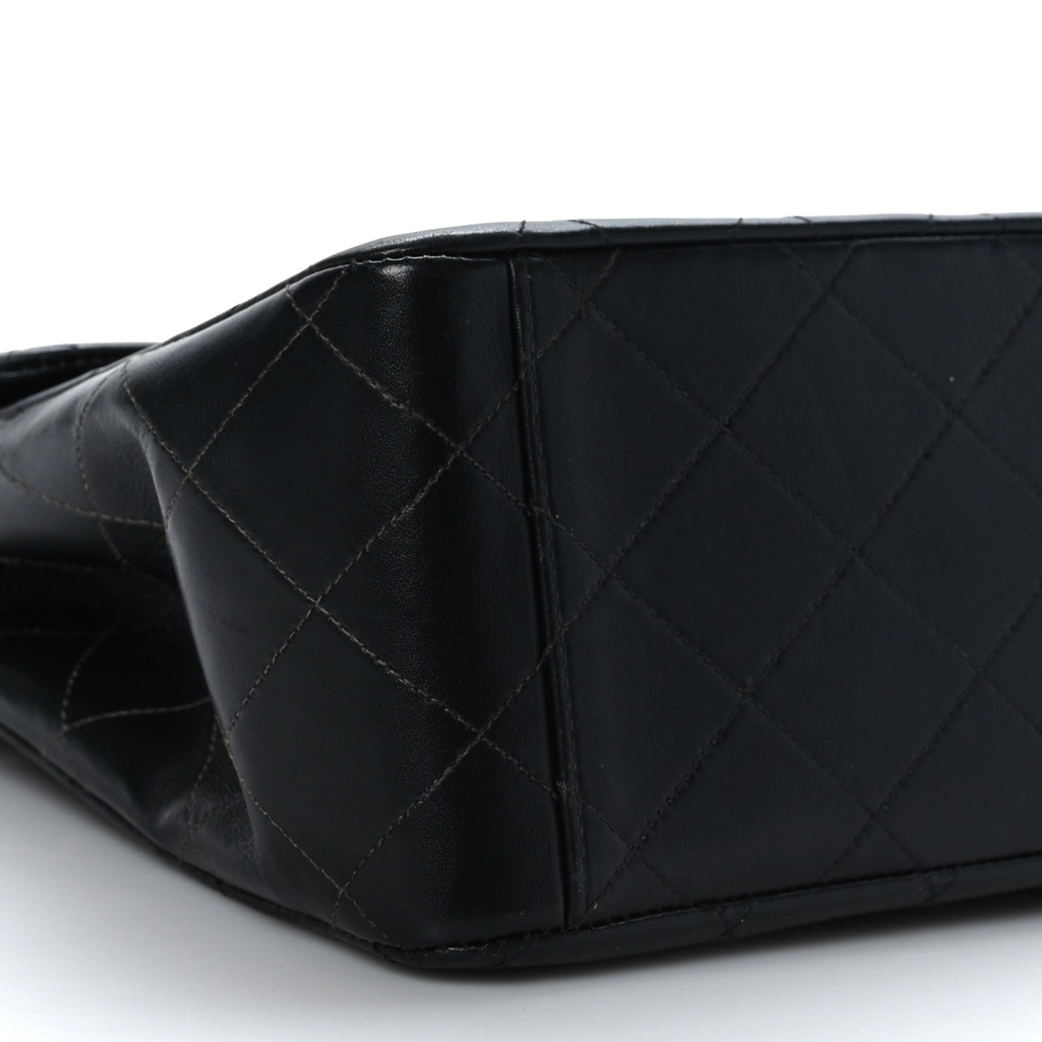 Chanel Lambskin Quilted XL Jumbo Single Flap Black 8 of 9