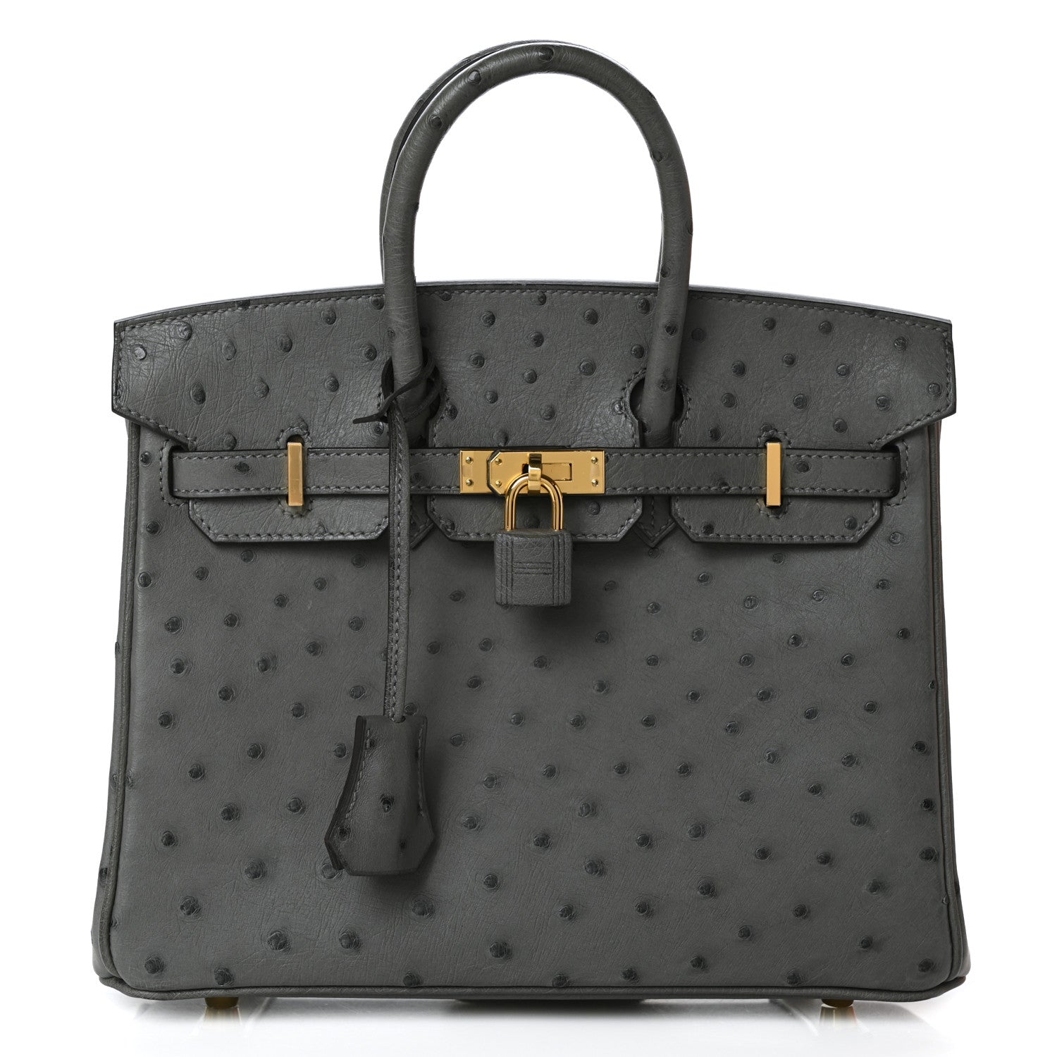 Hermes Ostrich Birkin 25 Gris Meyer 1 of 9
