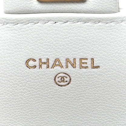 Chanel Goatskin Quilted Chic Pearls Clutch With Chain White 6 of 11