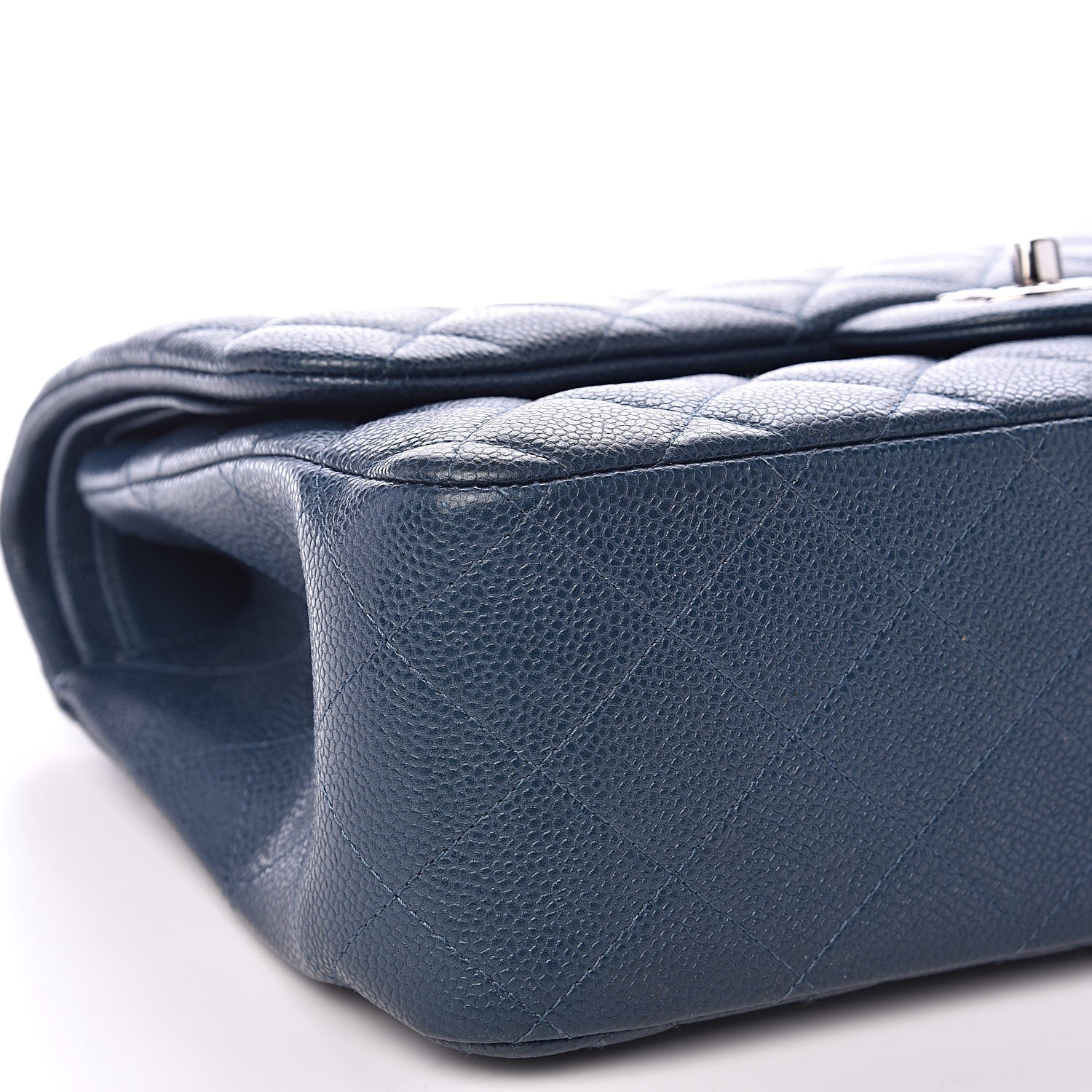 Chanel Caviar Quilted Jumbo Double Flap Dark Blue 8 of 16