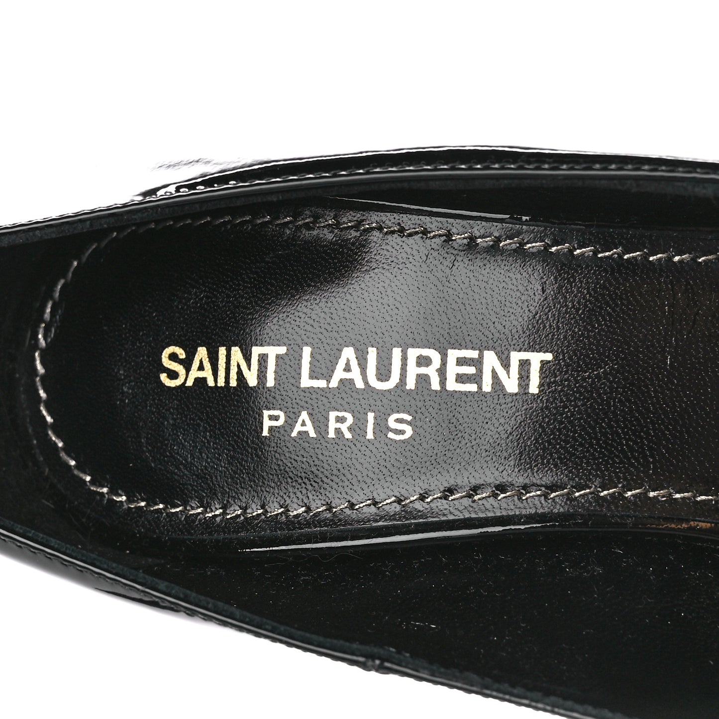 Patent Calfskin Opyum 110 Pumps 35 Black