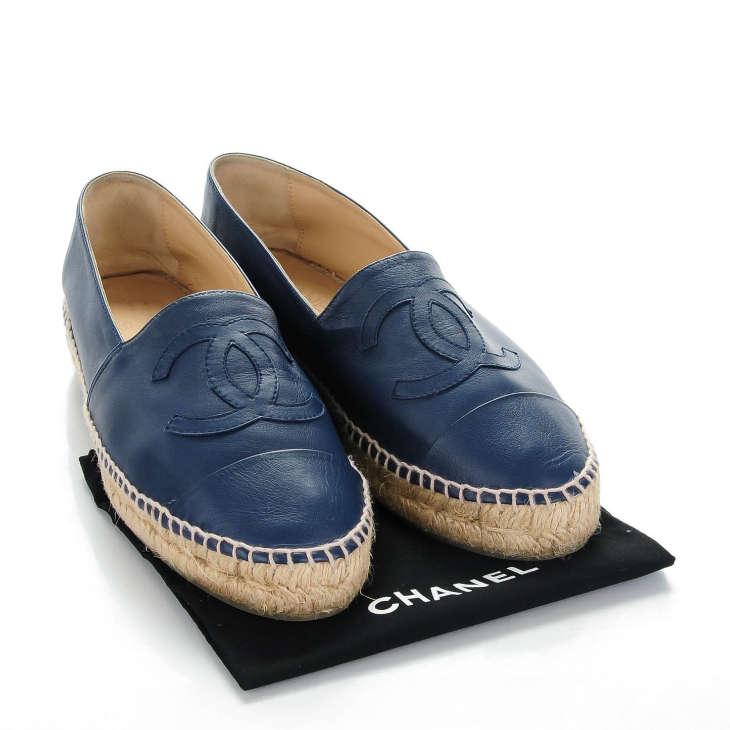 Lambskin CC Espadrilles 41 Dark Navy