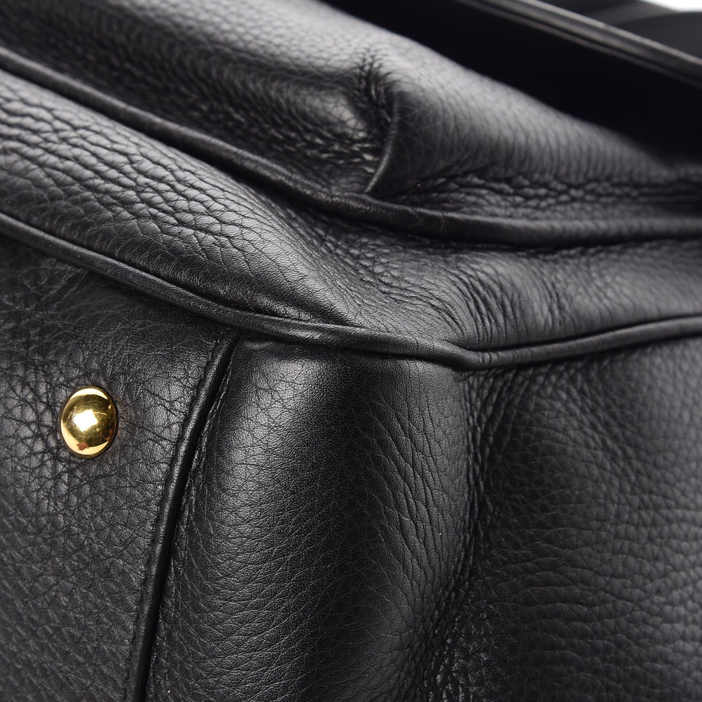 Pebbled Calfskin Medium 1973 Top Handle Satchel Black