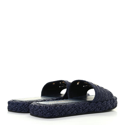 Chanel Cord CC Espadrille Slip On Sandals 39 4 of 8