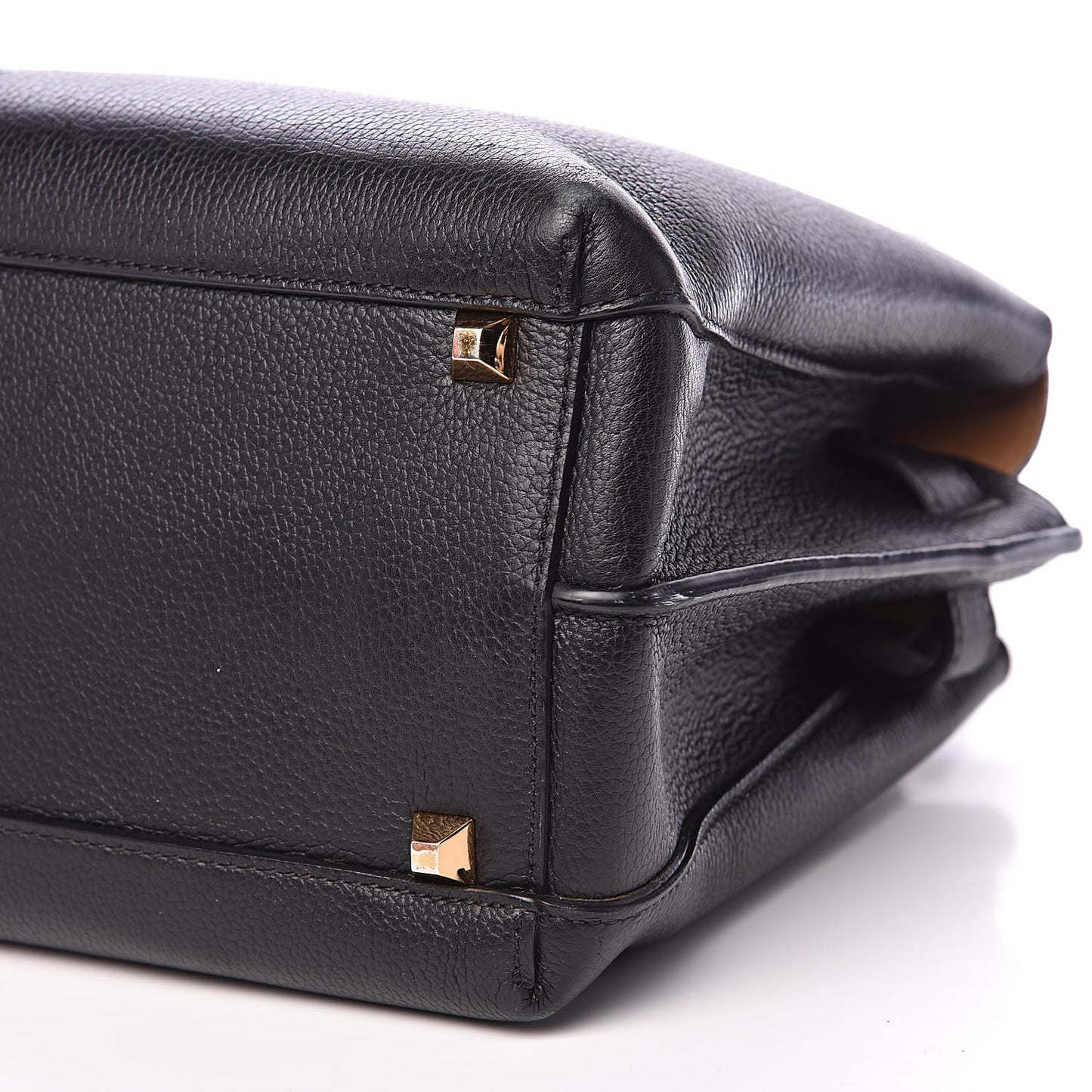 Grained Calfskin Medium Milla Tote Black