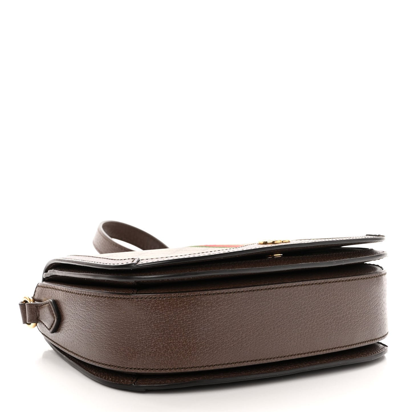 GG Supreme Monogram Web Small Ophidia Flap Messenger Bag Brown
