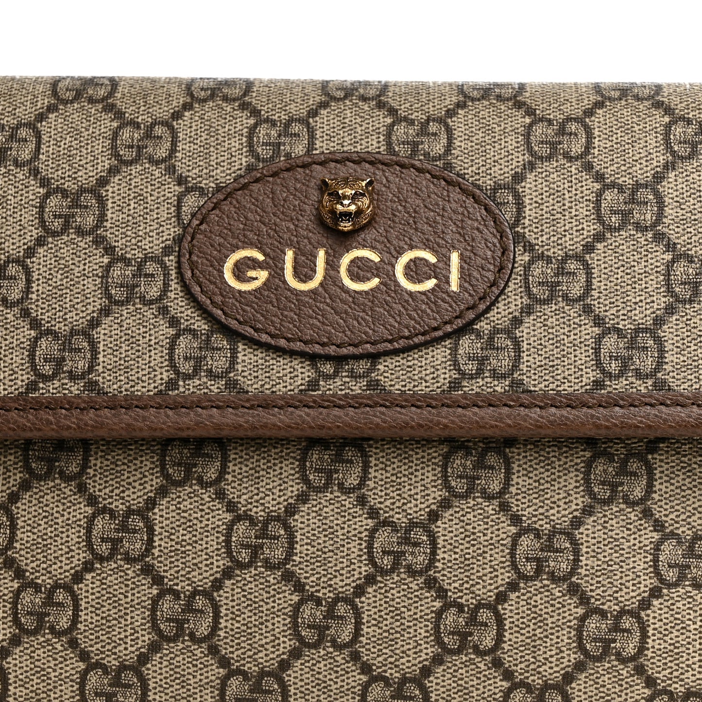 GG Supreme Monogram Neo Vintage Web Belt Bag Brown