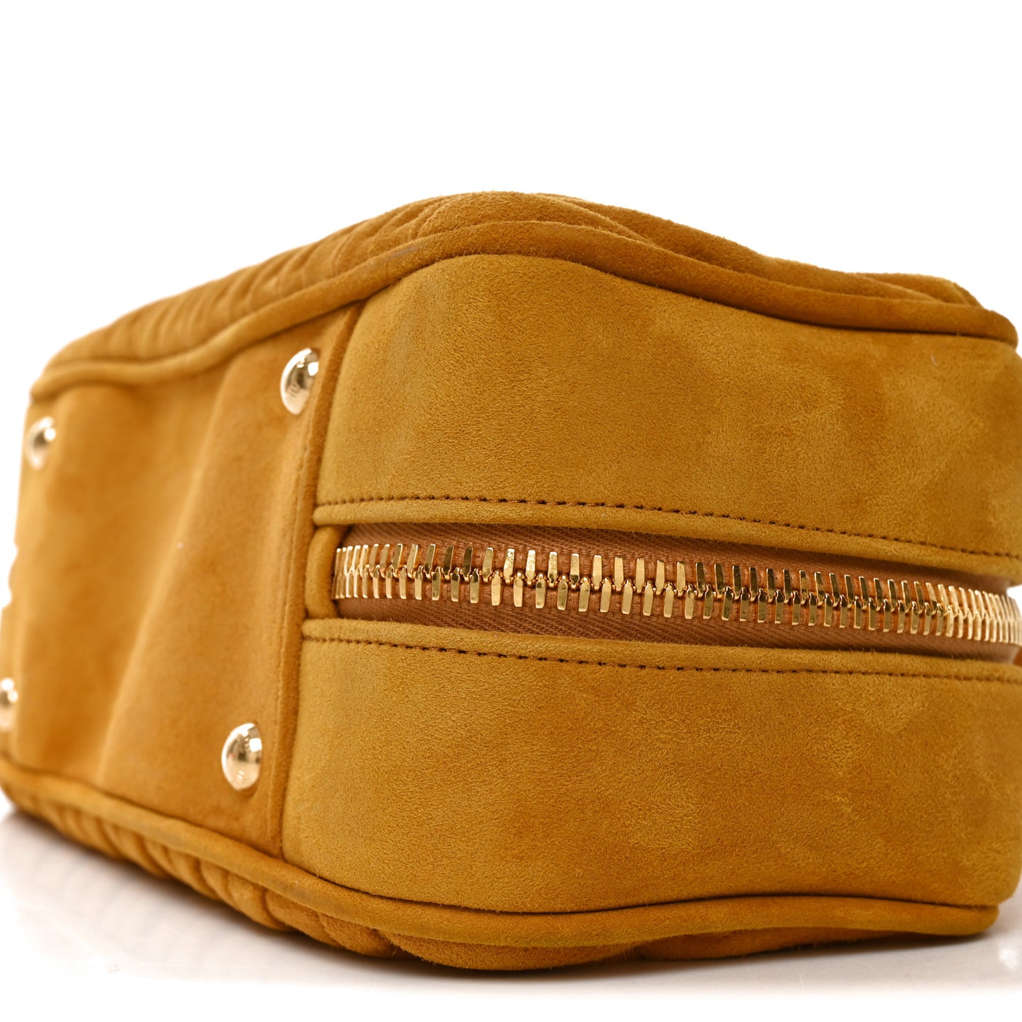 Suede Matelasse Large Arcadie Top Handle Bag Whisky