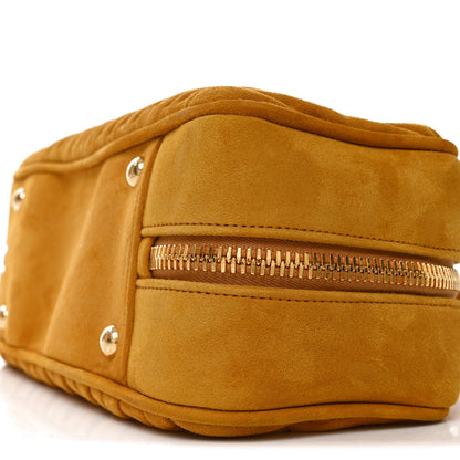 Miu Miu Suede Matelasse Large Arcadie Top Handle Bag Whisky 16 of 17